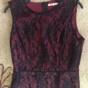 Chelsea and Violet Short Top with Black Lace